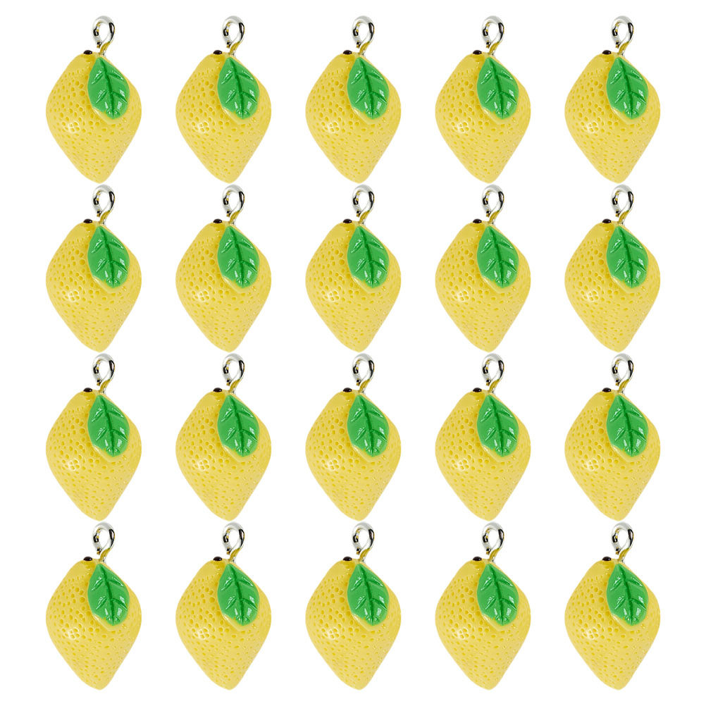 Resin Craft Supplies - 20 stuks hars citroenbedels, fruit hangers,