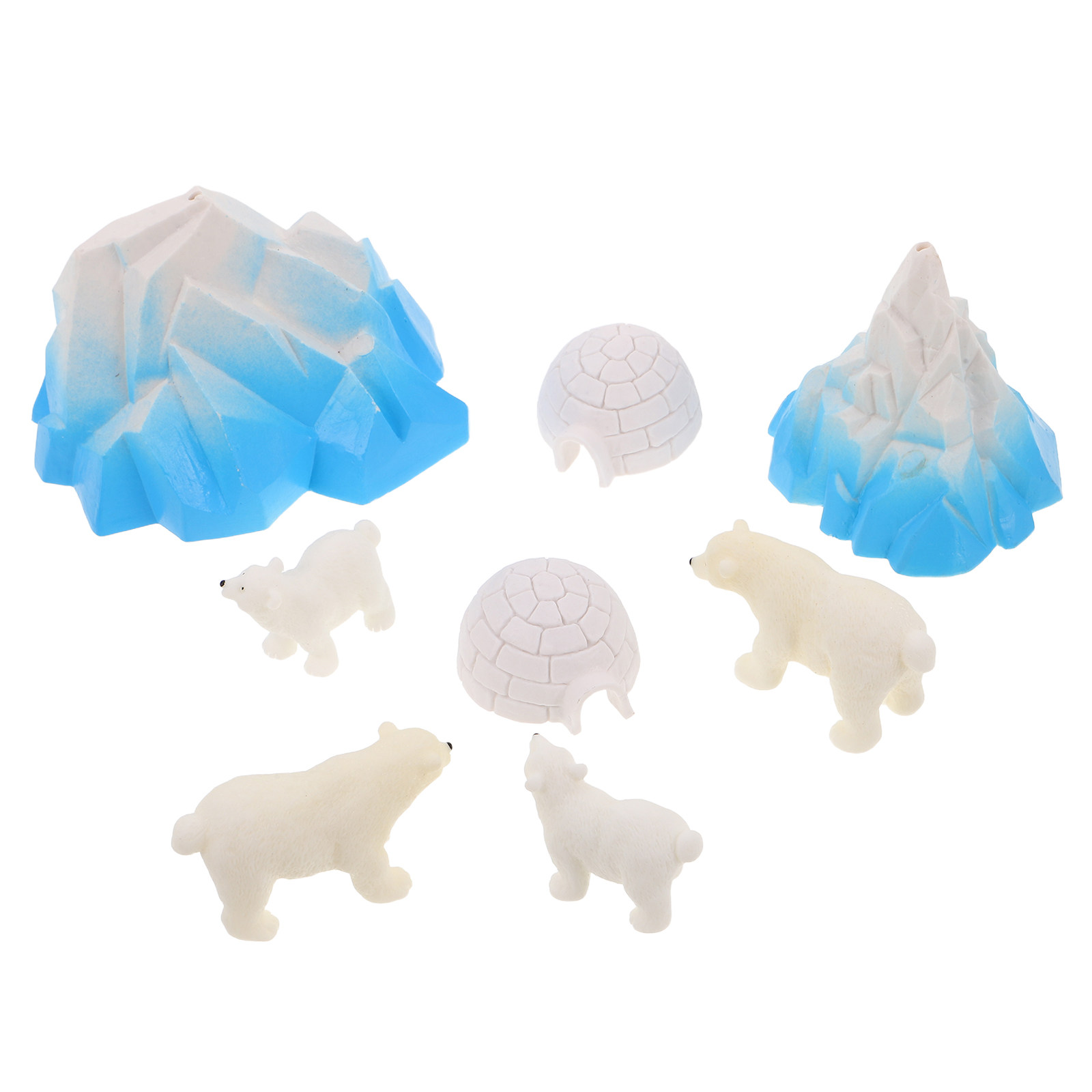 8-delige mini hars polarberen  - Resin Crafts recensie en prijs