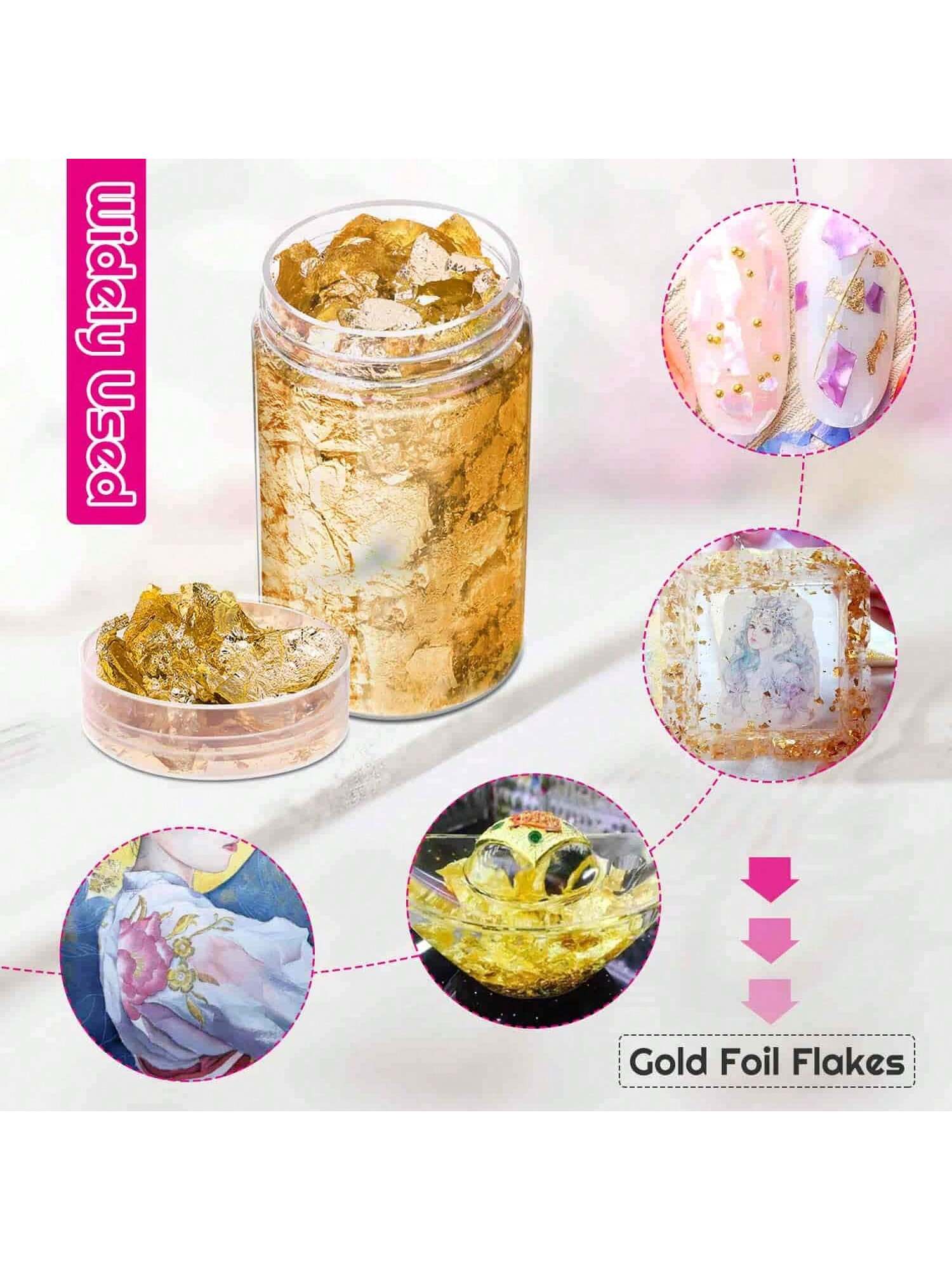 Goudflokken, bladgoud voor taa - Gold Foil Flakes recensie en prijs