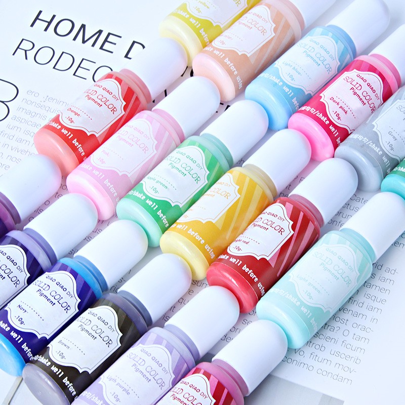 Groothandel 18 levendige vloei - Resin Pigment Set recensie en prijs