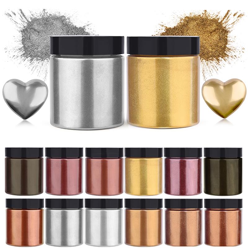 50G Shimmer Metallic Goud Zilv - Resin Pigment Set recensie en prijs